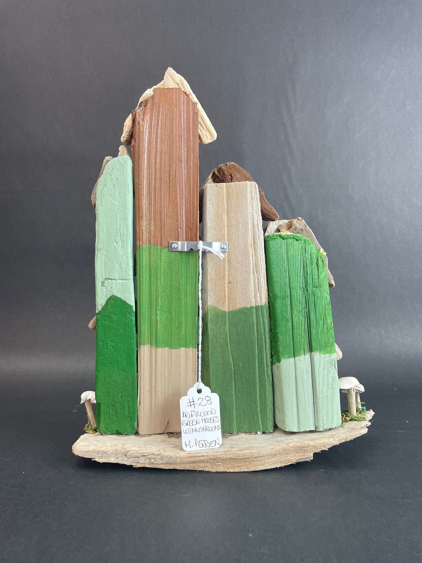 Michelle Perrien-Driftwood houses + seashell mushrooms
