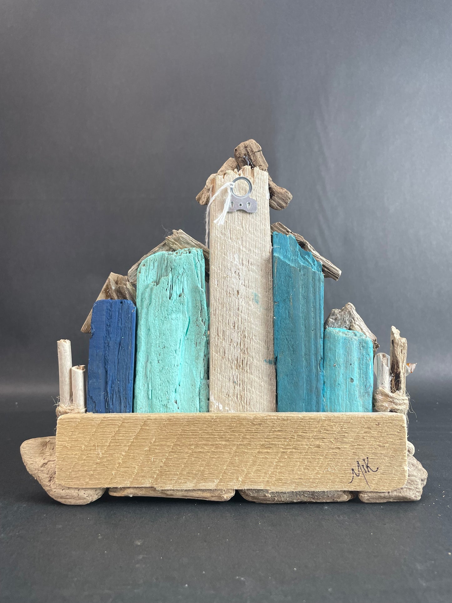 Michelle Perrien- Blue driftwood beach house