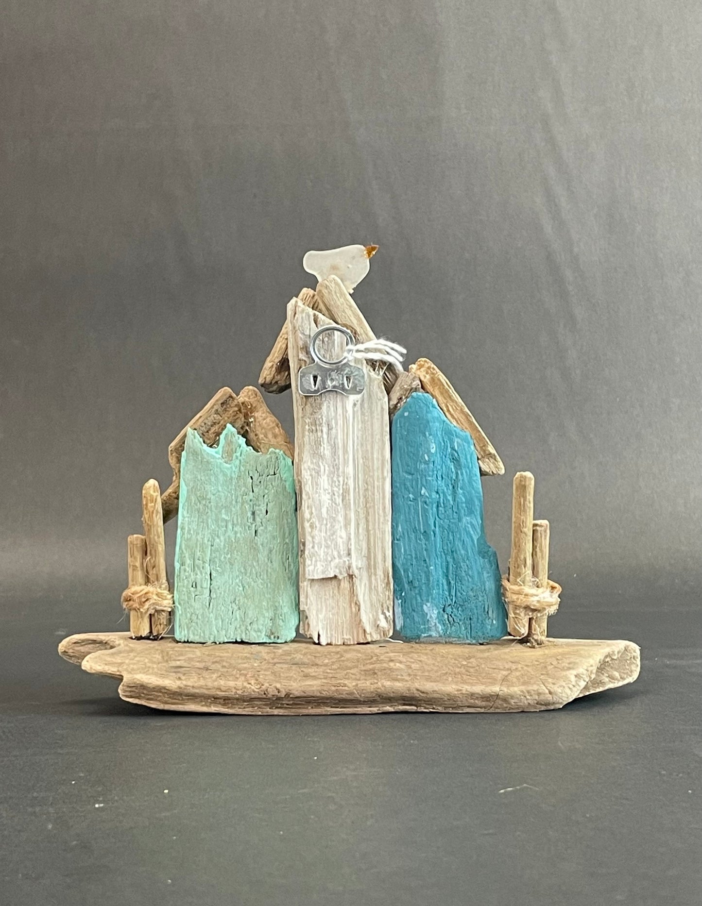 Michelle Perrien- Blue driftwood beach house