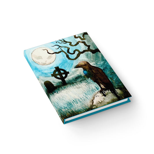 Shayla Van Tassel - Gothic Raven Moon Journal – Hardcover Blank Notebook for Writing & Sketching