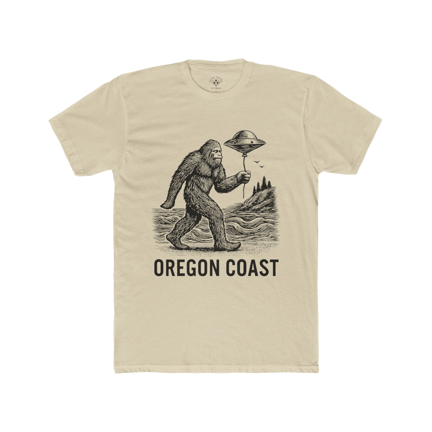 Oregon Coast Sasquatch T-Shirt — Vintage Bigfoot UFO Graphic Tee