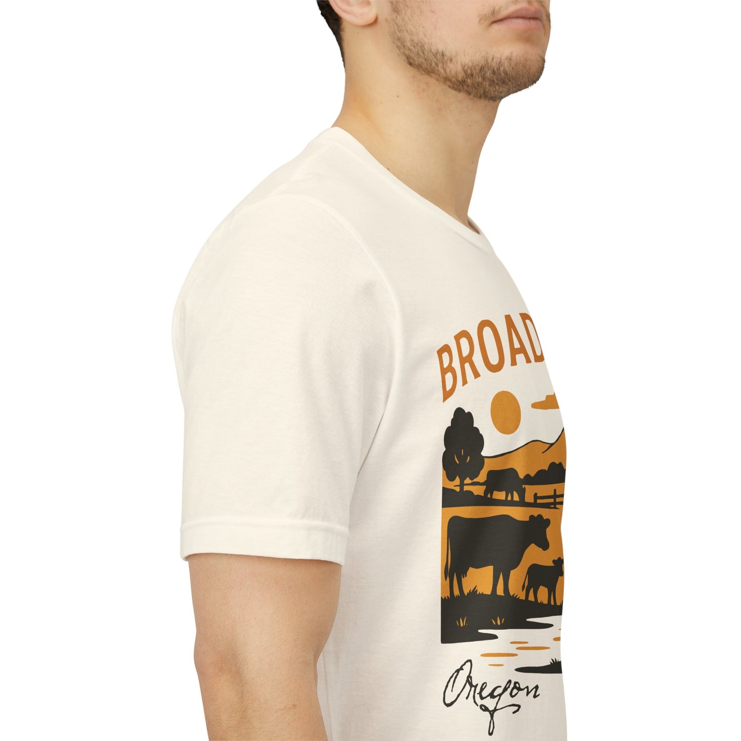 Broadbent Oregon Farm Scene T‑Shirt — Vintage Cattle Ranch Graphic Tee