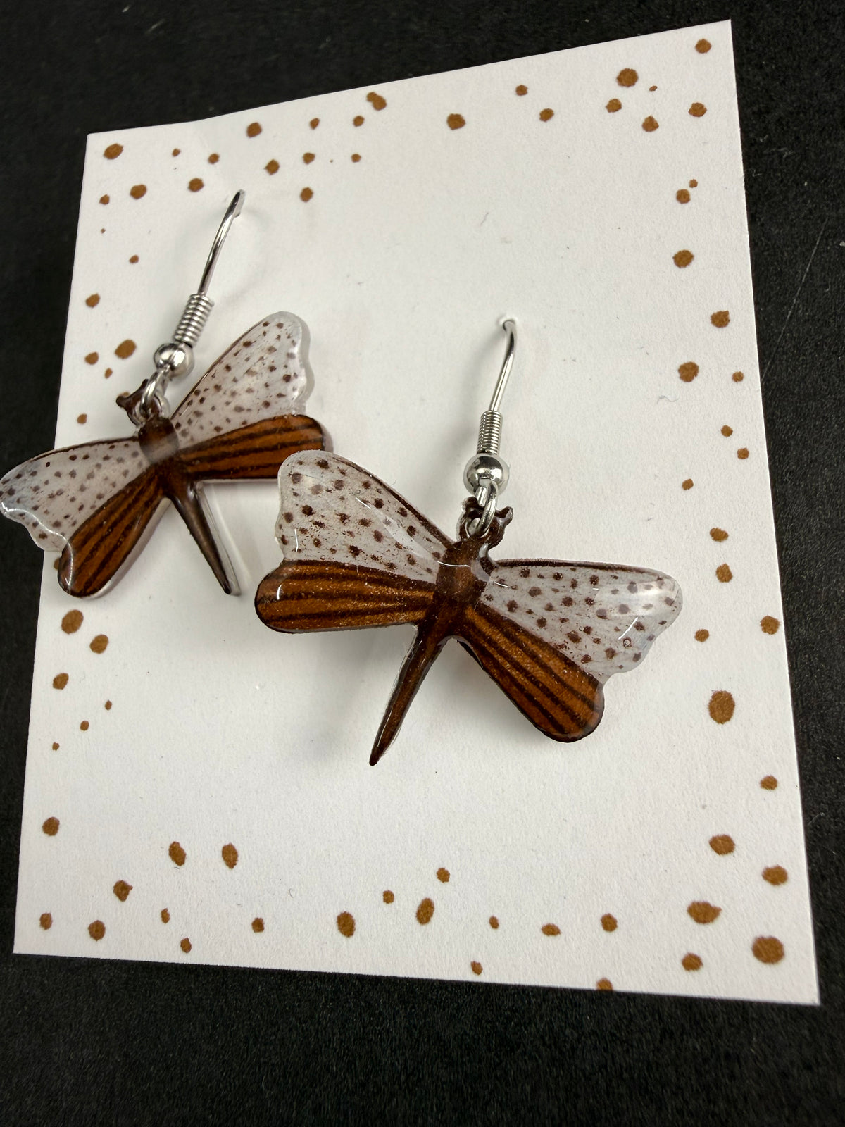 Alexa Slater- Brown Dragonfly Earrings