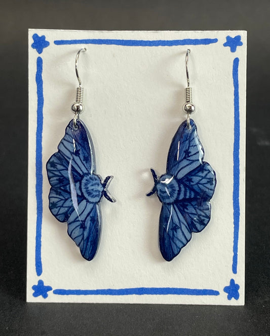Alexa Slater- Blue moth earrings