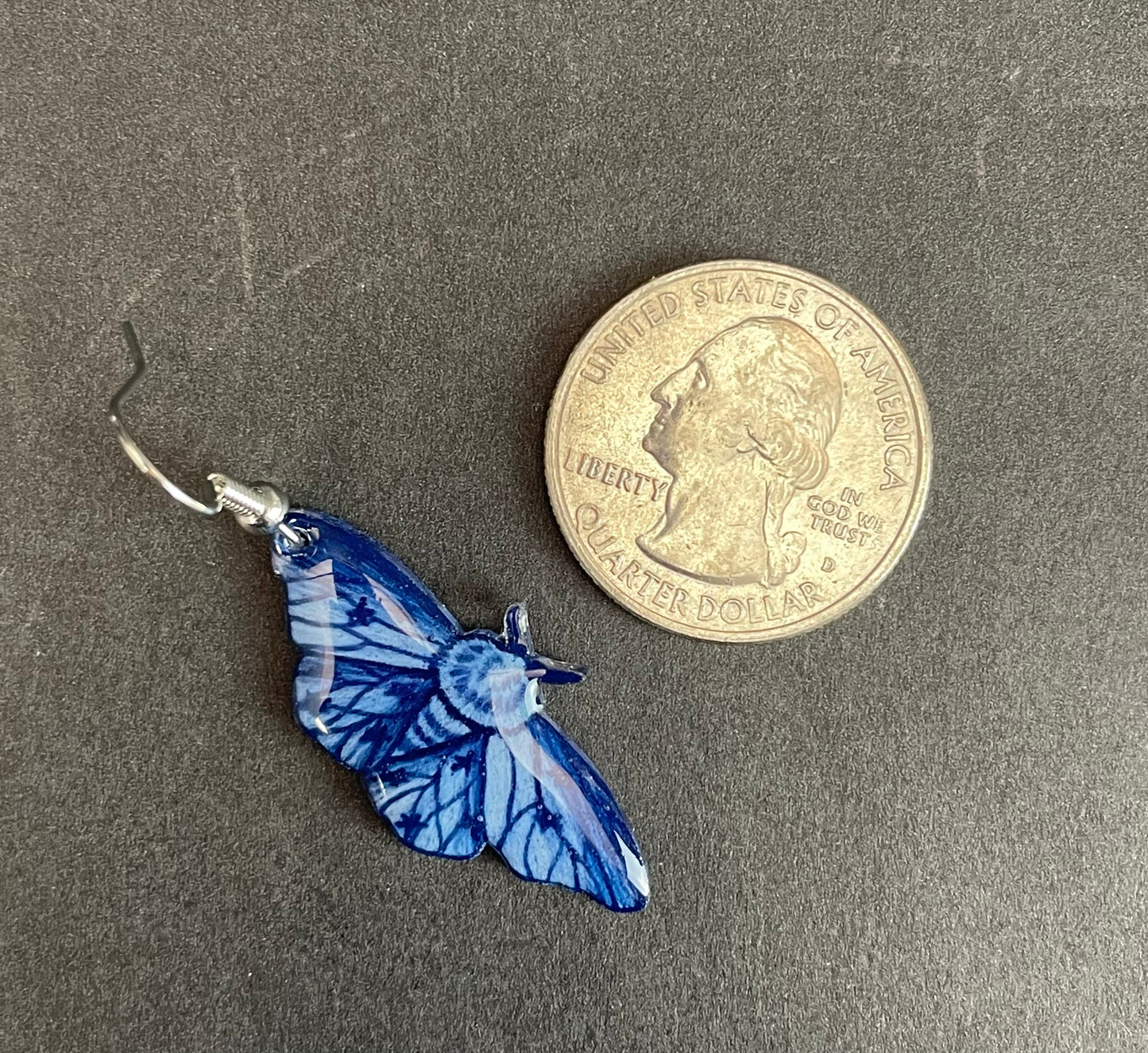 Alexa Slater- Blue moth earrings