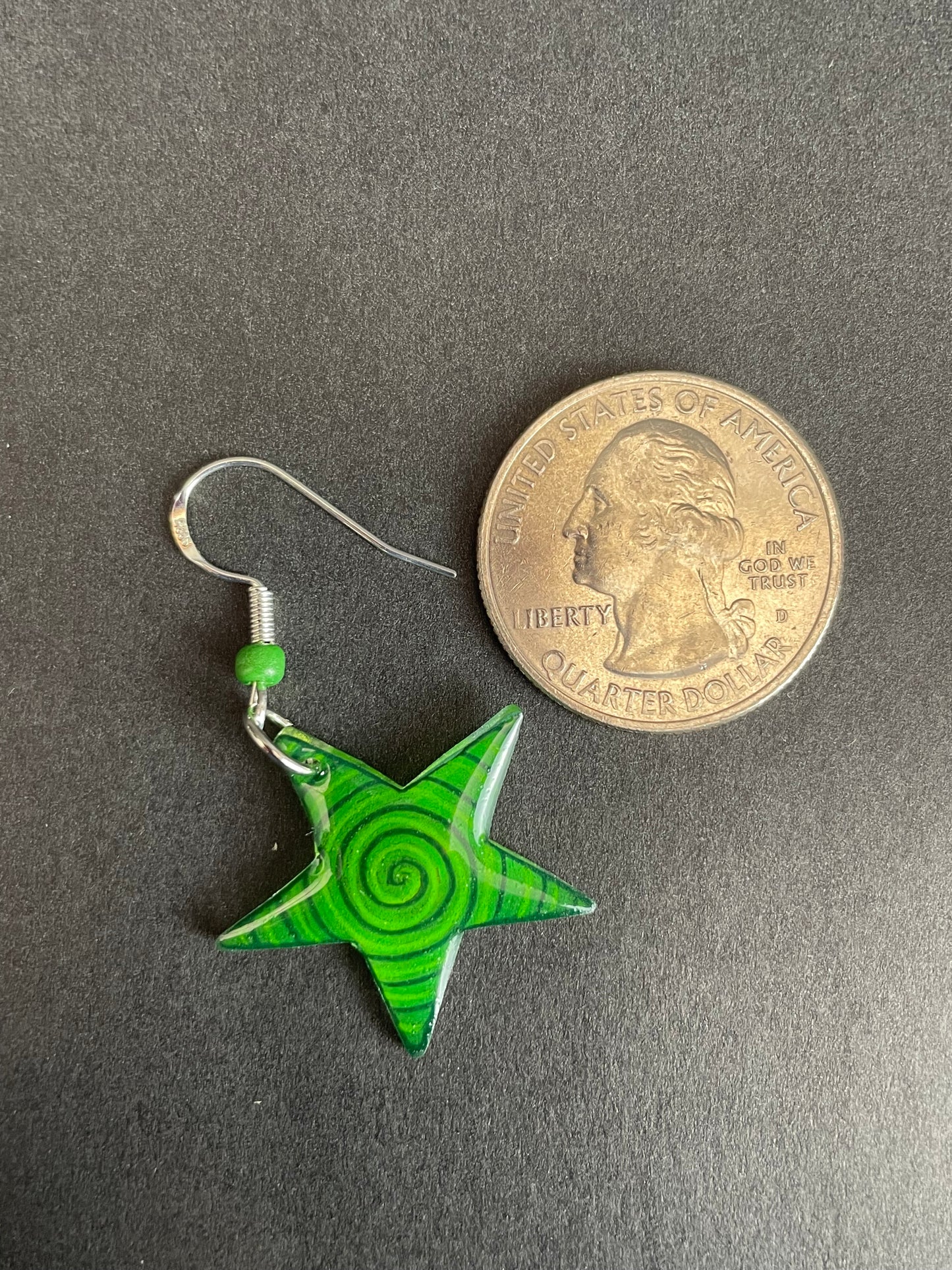 Alexa Slater- Grean spiral star earrings