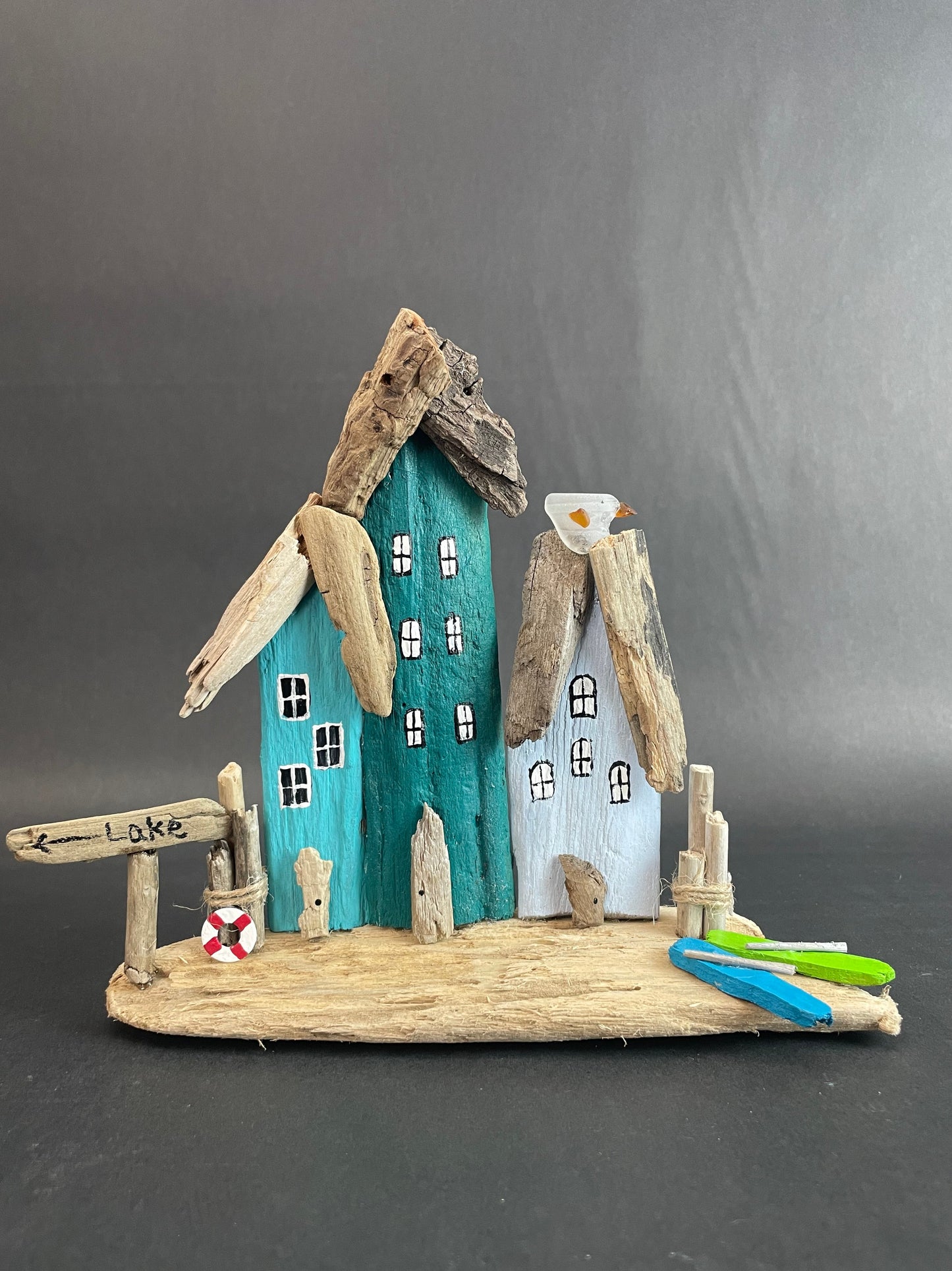 Michelle Perrien- blue driftwood houses
