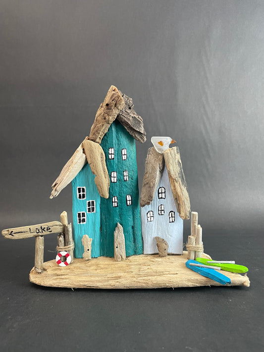 Michelle Perrien- blue driftwood houses
