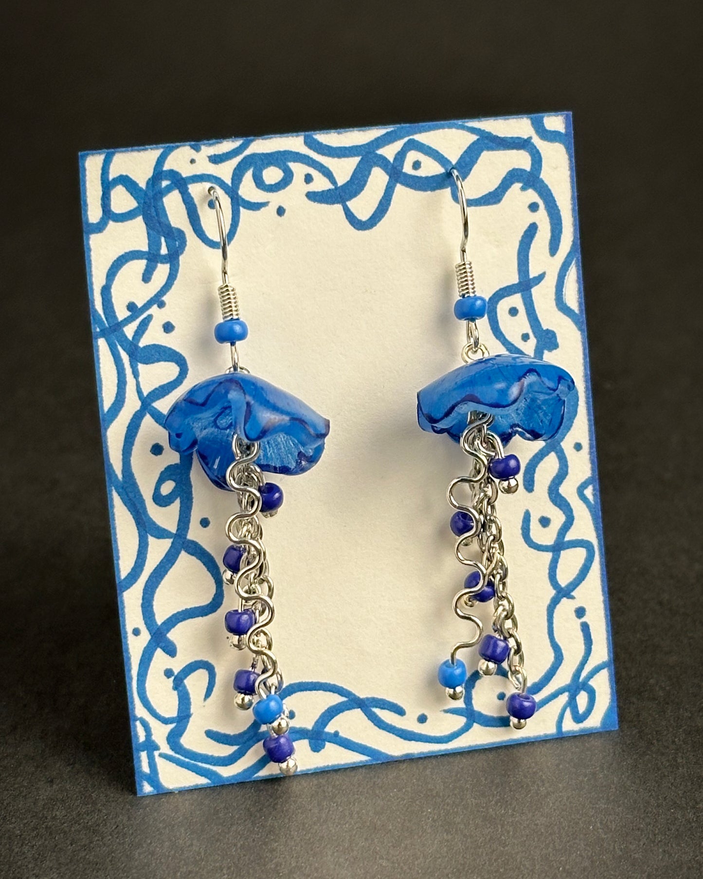 Alexa Slater - Blue Jellyfish Earrings
