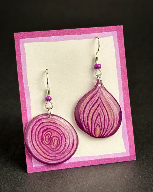 Alexa Slater - Purple "Red Onion" Earrings