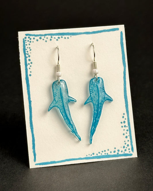 Alexa Slater - Light turquoise Whale Earrings