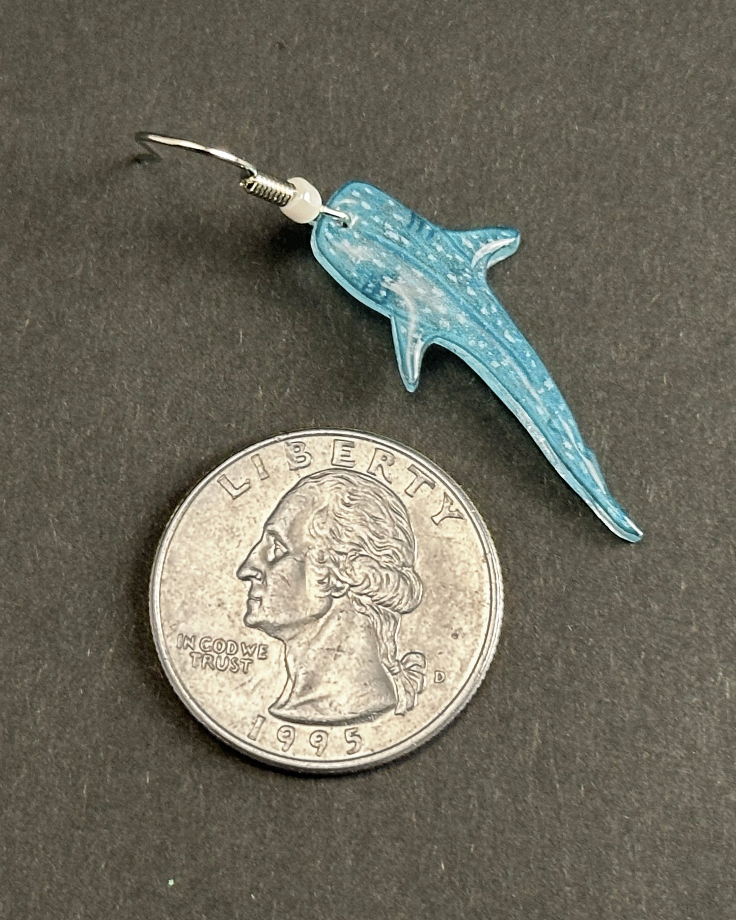 Alexa Slater - Light turquoise Whale Earrings