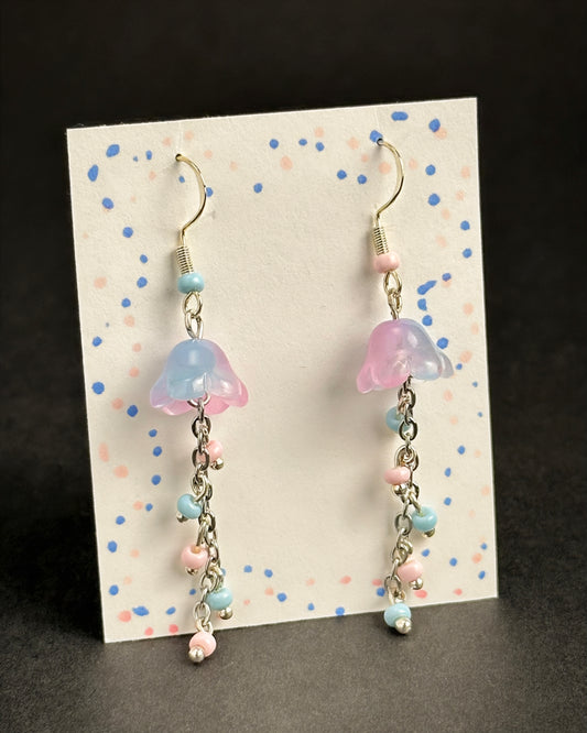 Alexa Slater - Light Pink and Blue Jellyfish Earrings