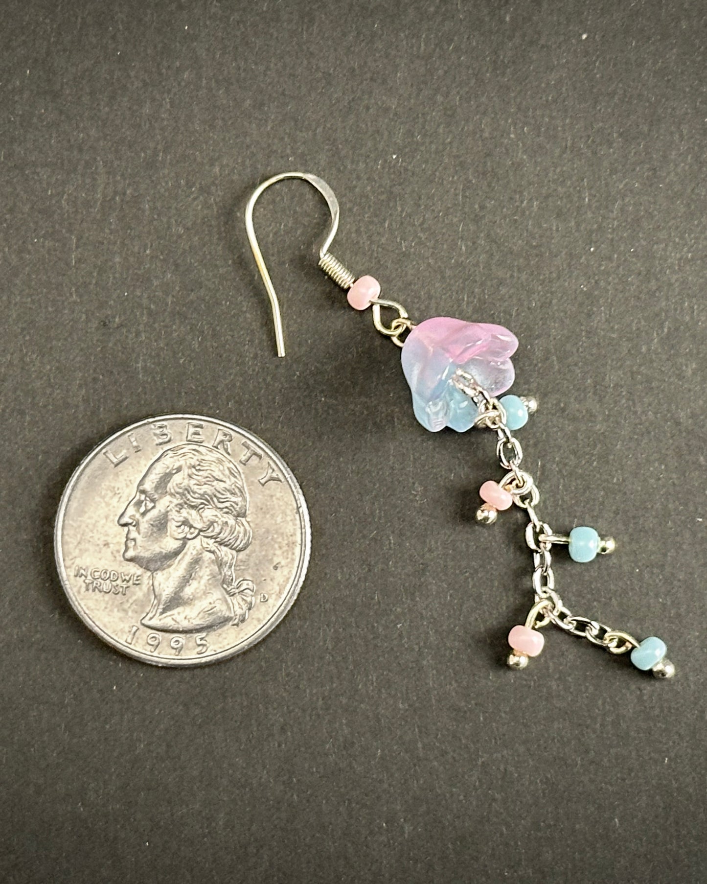 Alexa Slater - Light Pink and Blue Jellyfish Earrings