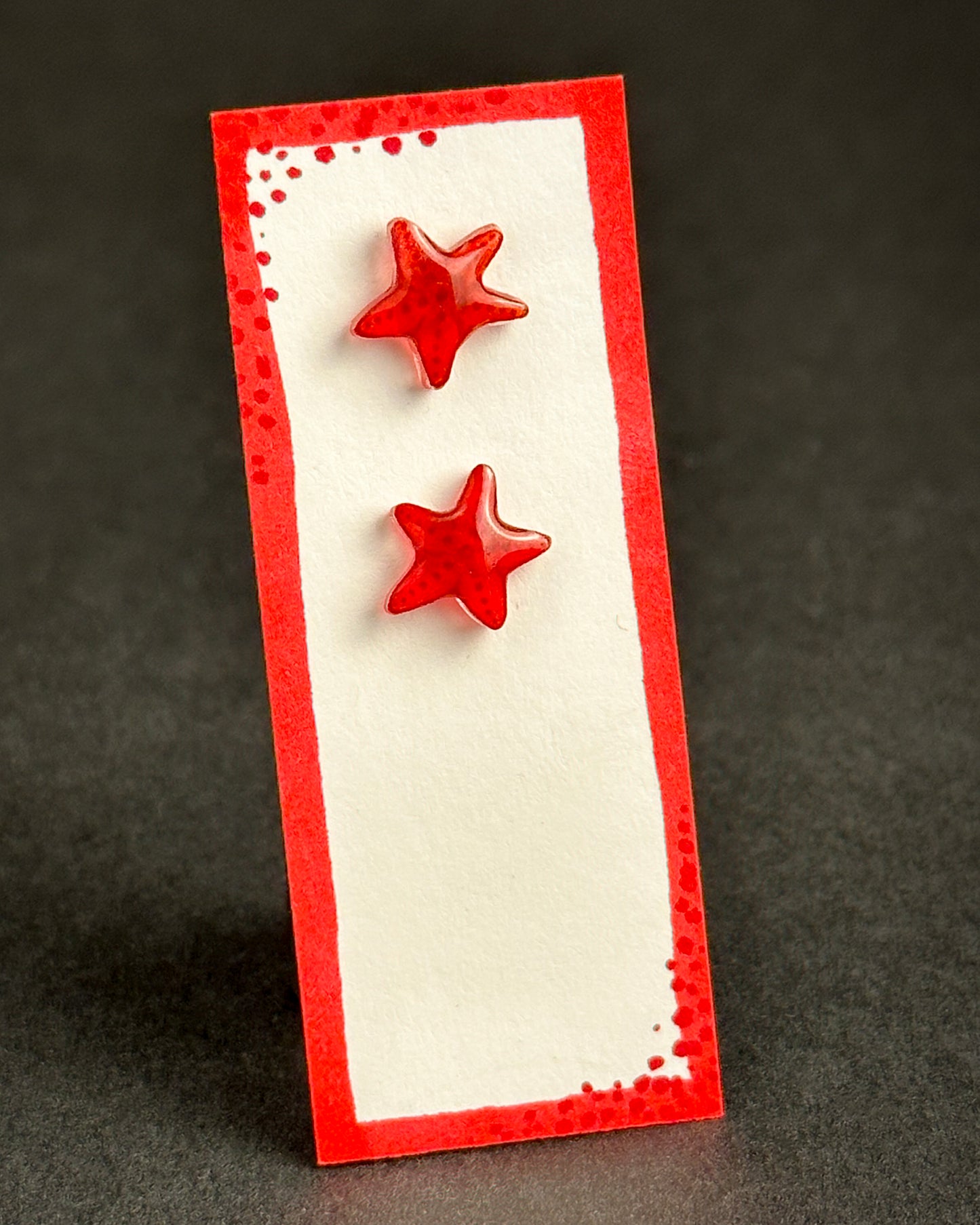 Alexa Slater - Red starfish stud earrings