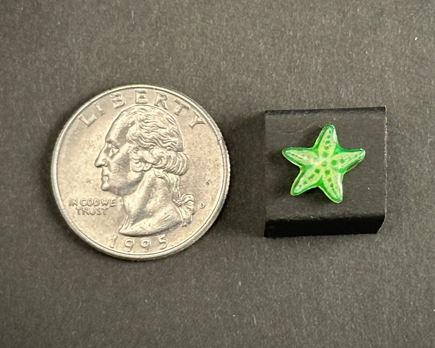 Alexa Slater - Light green starfish stud earrings