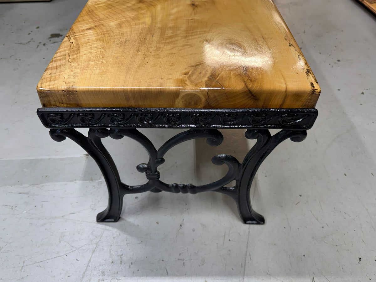 Mike Weber- Rustic Myrtlewood Slab Display Table